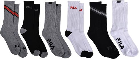 Fila Men's Striped Half Cushion Crew Socks in Saudi Arabia