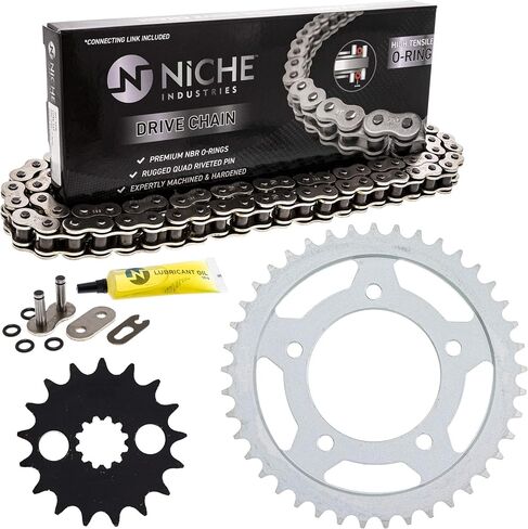 Niche Drive Sprocket Chain Combo لـ Kawasaki ZZR1400 Performance Sport Front 17 REAT 41 TOUND 530HZ Standard 118 Links in Kuwait