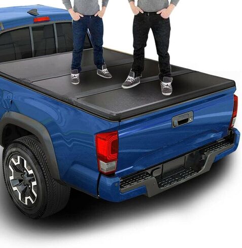 OSIAS Tri-Fold Hard Truck Bed Tonneau Cover On Top Compatible for 2005-2024 Frontier 3 Fold Solid 5 FT in Saudi Arabia
