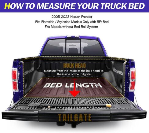 OSIAS Tri-Fold Hard Truck Bed Tonneau Cover On Top Compatible for 2005-2024 Frontier 3 Fold Solid 5 FT in Saudi Arabia