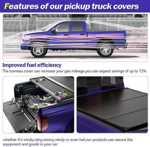 OSIAS Tri-Fold Hard Truck Bed Tonneau Cover On Top Compatible for 2005-2024 Frontier 3 Fold Solid 5 FT in Saudi Arabia
