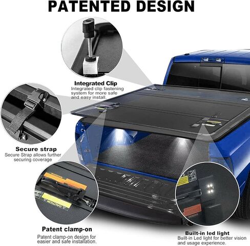 OSIAS Tri-Fold Hard Truck Bed Tonneau Cover On Top Compatible for 2005-2024 Frontier 3 Fold Solid 5 FT in Saudi Arabia