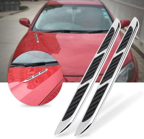 تدفق الهواء تدفق هود ، 2pcs السيارة الخارجي غطاء الباب جانب الباب تدفق الهواء تنفيس الغطاء المقبض مصببة مزخرفة in Kuwait