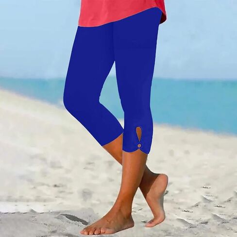 Womens Capris for Summer,High Waist Plus Size Yoga Leggings Tummy Control Soft Comfy Workout Gym Workout Pants 2025 in Saudi Arabia