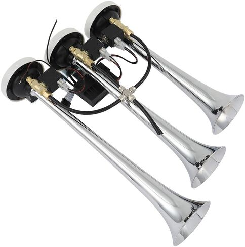 150dB Super Loud 3 Trumpet Electric Train Car Air Horn with 8 Tunes for 12V Trucks Lorrys Trains Boats Cars in Saudi Arabia
