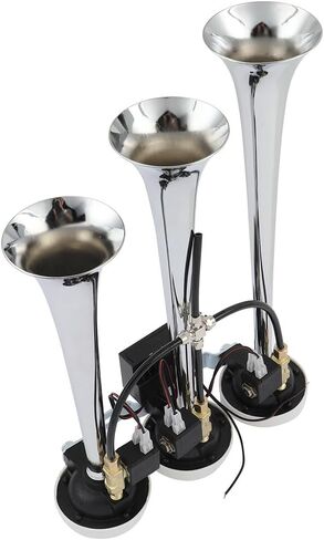 150dB Super Loud 3 Trumpet Electric Train Car Air Horn with 8 Tunes for 12V Trucks Lorrys Trains Boats Cars in Saudi Arabia