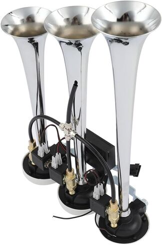 150dB Super Loud 3 Trumpet Electric Train Car Air Horn with 8 Tunes for 12V Trucks Lorrys Trains Boats Cars in Saudi Arabia