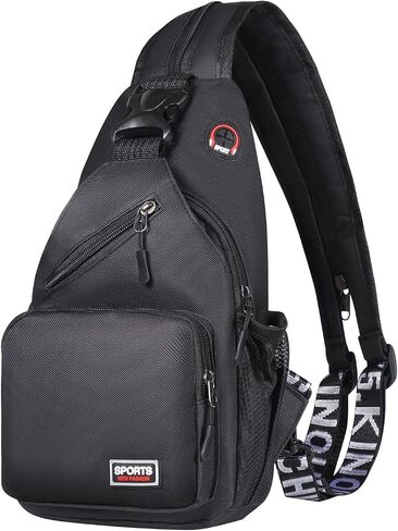 Crossbody Sling Bag for Men & Women Backpack with Earphone Hole Multipurpose Shoulder Bag Daypack for Travel Hiking in Saudi Arabia