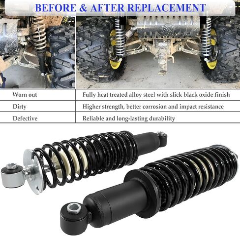 2Pcs Rear Coil-over Spring Shocks Absorber Fits for Gator HPX 4x4, Diesel, HPX 615E HPX 815E 2004-2020, Rear Left & Right Shocks Struts Coil-over Spring Replacement for # AM135375 in Saudi Arabia