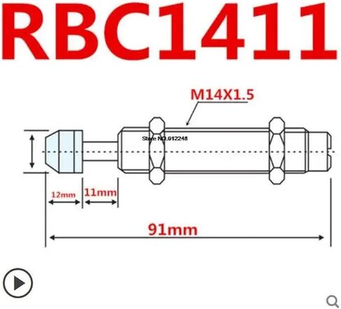 RB/RBC Pneumatic Oil Pressure Shock Absorber RB0604 RB0806 RB1006 RB1007 RB1411 RB1412 RB2015 RB2725 ADC2023 ADC2035 1Pcs(Sky Blue) in Saudi Arabia