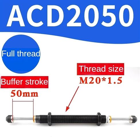 Pneumatic Two-way Oil Hydraulic Buffer ACD Hydraulic Shock Absorber For ACD2030 ACD2035 ACD2050 ACD2050-W Damper 1Pcs(ACD2035,-1 High speed) in Kuwait