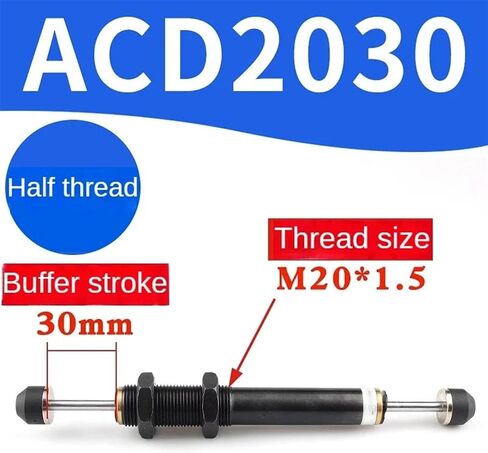 Pneumatic Two-way Oil Hydraulic Buffer ACD Hydraulic Shock Absorber For ACD2030 ACD2035 ACD2050 ACD2050-W Damper 1Pcs(ACD2035,-1 High speed) in Kuwait