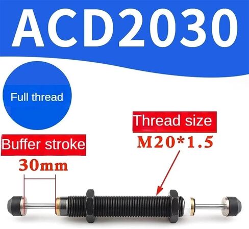 Pneumatic Two-way Oil Hydraulic Buffer ACD Hydraulic Shock Absorber For ACD2030 ACD2035 ACD2050 ACD2050-W Damper 1Pcs(ACD2035,-1 High speed) in Saudi Arabia