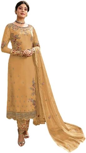 Ready to Wear Indian Pakistani Ethnic Wear Designer Straight Salwar Kameez Churidar Suit for Womens in Kuwait