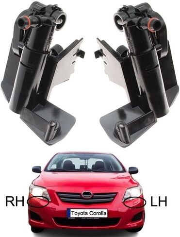 85208-02040(RH) 85207-02040(LH) Headlight Wahser Sparyer Nozzle Pump Cylinder for Toyota Corolla E15 2006 2007 2008 2009 2010(Black-Right Side) in Saudi Arabia