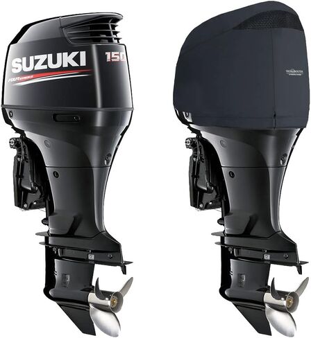 Oceansouth Custom Fit Vented Covers for Suzuki Outboard Engine (Black, DF250AP,DF300AP V6 4.0L (from 2012 up to 2024)) in Saudi Arabia