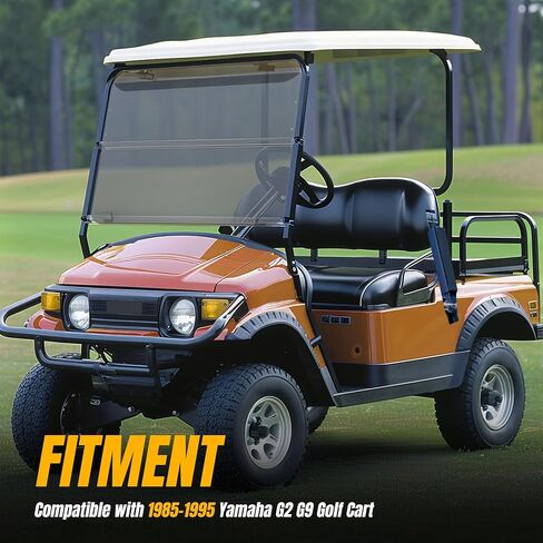 KUAFU Tinted Windscreen Compatible with 1985-1995 Yamaha G2 G9 Golf Cart Windshield Fold Down in Saudi Arabia