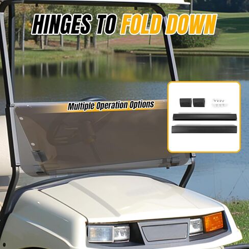 KUAFU Tinted Windscreen Compatible with 1985-1995 Yamaha G2 G9 Golf Cart Windshield Fold Down in Saudi Arabia