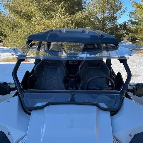 kuafu flip windshield متوافق مع 2012-2018 القطب الشمالي Cat Wildcat 1000/ Wildcat 4 1000 مقاومة للخدش 2-في 1 الأمامية in Saudi Arabia