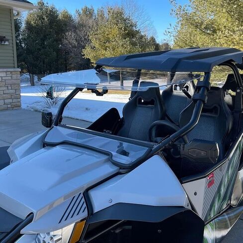 kuafu flip windshield متوافق مع 2012-2018 القطب الشمالي Cat Wildcat 1000/ Wildcat 4 1000 مقاومة للخدش 2-في 1 الأمامية in Saudi Arabia