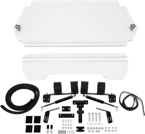 kuafu flip windshield متوافق مع 2012-2018 القطب الشمالي Cat Wildcat 1000/ Wildcat 4 1000 مقاومة للخدش 2-في 1 الأمامية in Saudi Arabia