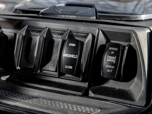 SuperAtv MaxDrive Power Flip Hindshield لـ Can-Am Maverick R MaxDrive ، يمكن فتحه لأي موقف للتحكم الكامل في تدفق الهواء ، 1/4 "أقوى من البولي 250X من الزجاج ، الولايات المتحدة الأمريكية المصنوعة in Saudi Arabia