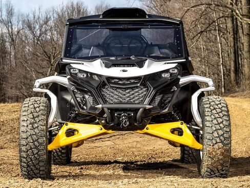 SuperAtv MaxDrive Power Flip Hindshield لـ Can-Am Maverick R MaxDrive ، يمكن فتحه لأي موقف للتحكم الكامل في تدفق الهواء ، 1/4 "أقوى من البولي 250X من الزجاج ، الولايات المتحدة الأمريكية المصنوعة in Saudi Arabia
