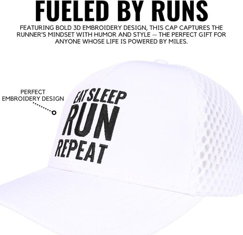 InnoBeta Gifts for Runners Men/Female Cap Hat, Funny Adjustable Embroidered Trucker Hat for Runner Marathon Lovers in Birthday, Christmas in Saudi Arabia