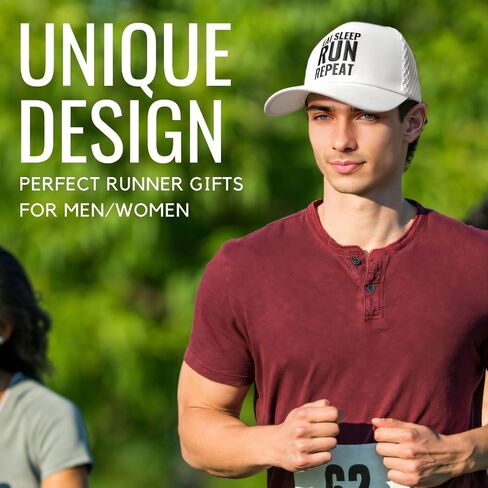 InnoBeta Gifts for Runners Men/Female Cap Hat, Funny Adjustable Embroidered Trucker Hat for Runner Marathon Lovers in Birthday, Christmas in Saudi Arabia