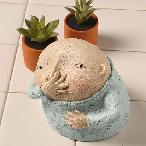 Boy Holding Nose Bathroom Statue: Funny Boys Bathroom Decor for Shelf Sitters - Quirky Toilet Sculptures and Figurines, Whimsical Restroom Art for Home in Saudi Arabia