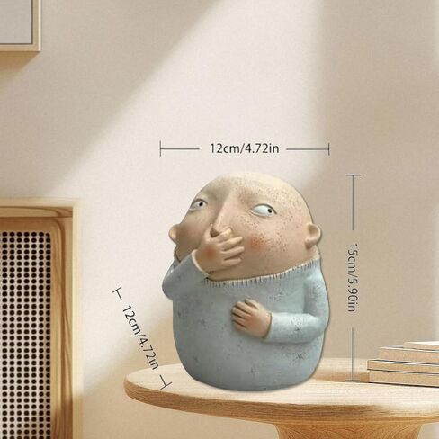 Boy Holding Nose Bathroom Statue: Funny Boys Bathroom Decor for Shelf Sitters - Quirky Toilet Sculptures and Figurines, Whimsical Restroom Art for Home in Saudi Arabia