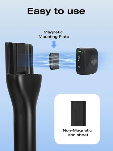 SUNMON Handheld Wireless Mic Stand for DJI Mic, Holder for DJI Mic 2, DJI Microphone Interview Handheld Mount Adapter for DJI Mic/DJI Mic 2 in Saudi Arabia