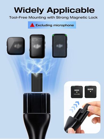 SUNMON Handheld Wireless Mic Stand for DJI Mic, Holder for DJI Mic 2, DJI Microphone Interview Handheld Mount Adapter for DJI Mic/DJI Mic 2 in Saudi Arabia