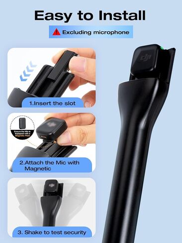 SUNMON Handheld Wireless Mic Stand for DJI Mic, Holder for DJI Mic 2, DJI Microphone Interview Handheld Mount Adapter for DJI Mic/DJI Mic 2 in Saudi Arabia