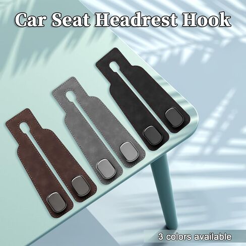 Car Seat Headrest Hook, Vehicle Back Seat Headrest Hook, Car Purse Hook, Car Seat Hooks for Hanging Grocery Bag, Purse, Dual Seat Backrest Organizer, Tote Bag (Black) in Saudi Arabia