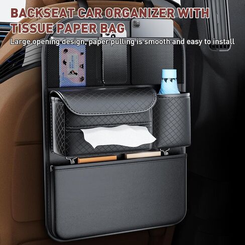 Tactical Seat Back Organizer with 5 Detachable Molle Pouch, Car Universal Tactical Vehicle Panel Back Seat Organizer Vehicle Protector Molle Pouch Molle Pouches Truck for Men Car Truck Ford Jeep in Kuwait