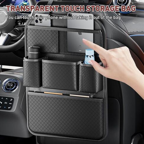 Tactical Seat Back Organizer with 5 Detachable Molle Pouch, Car Universal Tactical Vehicle Panel Back Seat Organizer Vehicle Protector Molle Pouch Molle Pouches Truck for Men Car Truck Ford Jeep in Kuwait