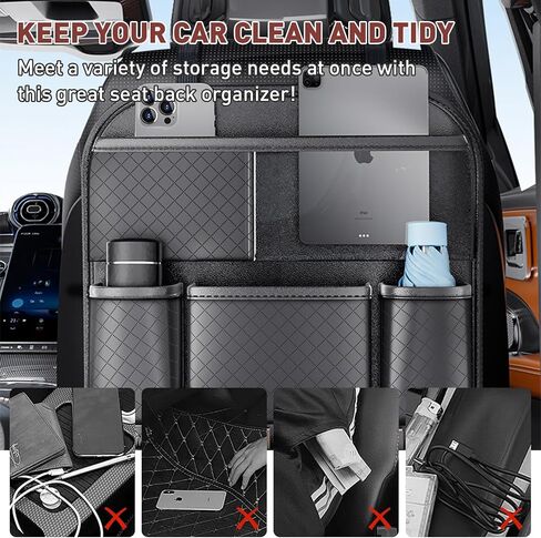 Tactical Seat Back Organizer with 5 Detachable Molle Pouch, Car Universal Tactical Vehicle Panel Back Seat Organizer Vehicle Protector Molle Pouch Molle Pouches Truck for Men Car Truck Ford Jeep in Kuwait