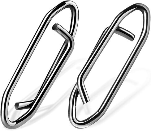 Power Fishing Clip - Topwater Speed Clips 50Pcs Stainless Steel Quick Change Connector,Link Split Rings Snaps for Lures Saltwater Size S# M# L# in Kuwait