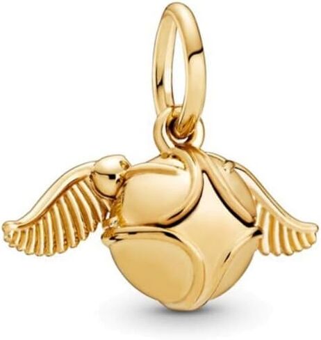 Golden Snitch Dangle Charm 925 sterling Silver Fendant ، حبات المجوهرات هدايا للنساء سوار وقلادة 029 in Saudi Arabia