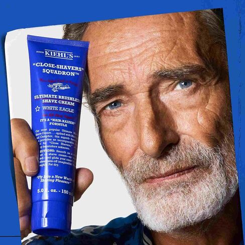 Kiehl's Ultimate Brushless Shave Cream with Menthol White Eagle, for All Skin Types, with Menthol & Camphor, Instant Refreshing & Cooling Effect, Minimizes Irritation, Primes Skin for Close Shave in Kuwait