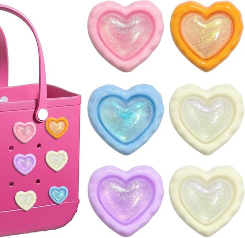 Hikkcos 8pcs Heart Charms in Saudi Arabia