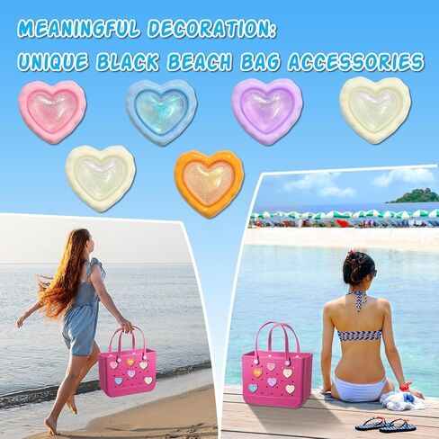 Hikkcos 8pcs Heart Charms in Saudi Arabia