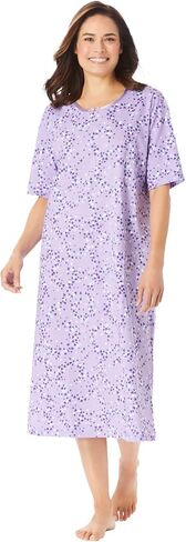 Dreams & Co. Plus Size Long Tagless Sleepshirt in Saudi Arabia