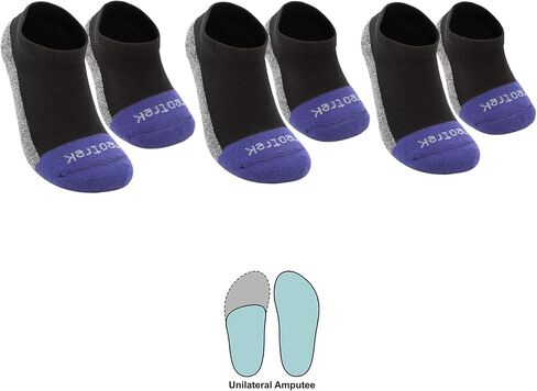 Transmet Ankle Socks: Mixed Pair for Partial-Foot Amputees (1 Transmet Sock, 1 Standard Sock Per Pair) (3pk) in Saudi Arabia