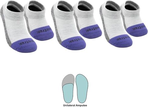 Transmet Ankle Socks: Mixed Pair for Partial-Foot Amputees (1 Transmet Sock, 1 Standard Sock Per Pair) (3pk) in Saudi Arabia