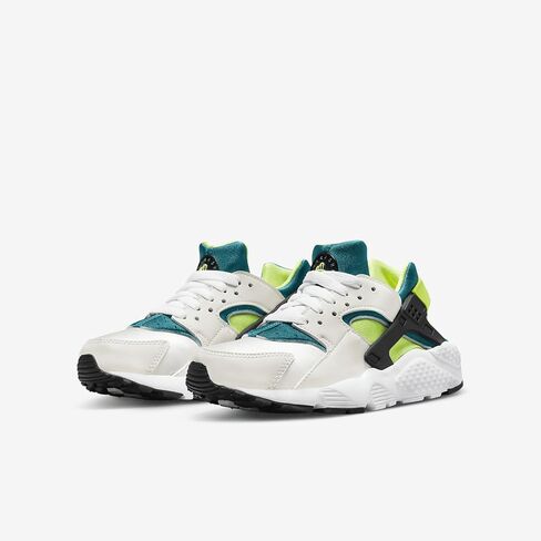 Nike Boys Huarache Run Grade-School (654275-045, Phantom/Bright Spruce/Black/Volt) Size 5 in Saudi Arabia
