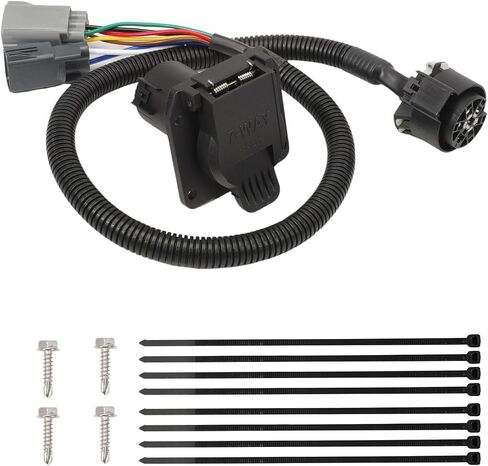 7 Way RV Blade Trailer Wiring 56443 لعام 2020-2024 فورد F-250 ، F-350 ، F-450 ، F550 ، F650 ، حزمة السحب المصنع in Kuwait