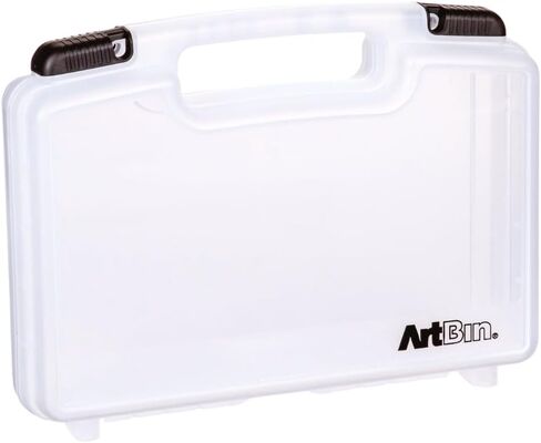 Artbin 6977ab 12 Inch View Quick Base Caseing Case ، منظم الفن والحرف المحمولة مع مقبض ، [1] حالة تخزين بلاستيكية ، شفافة in Kuwait