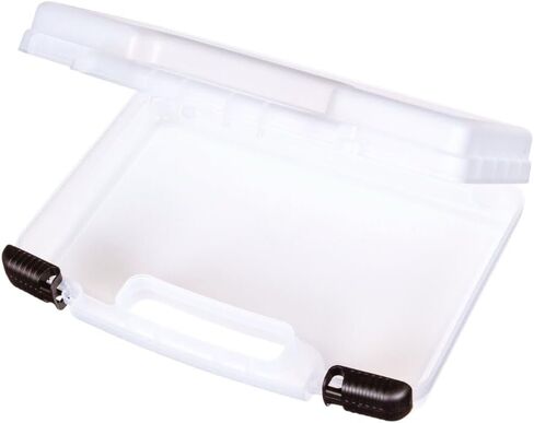 Artbin 6977ab 12 Inch View Quick Base Caseing Case ، منظم الفن والحرف المحمولة مع مقبض ، [1] حالة تخزين بلاستيكية ، شفافة in Kuwait